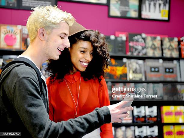 Lianne La Havas performs live and signs copies of her new album "Blood" at HMV on August 6, 2015 in Manchester, England.