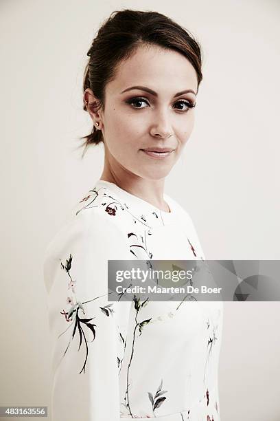 Actress Italia Ricci from ABC Family's 'Chasing Life' poses in the Getty Images Portrait Studio powered by Samsung Galaxy at the 2015 Summer TCA's at...