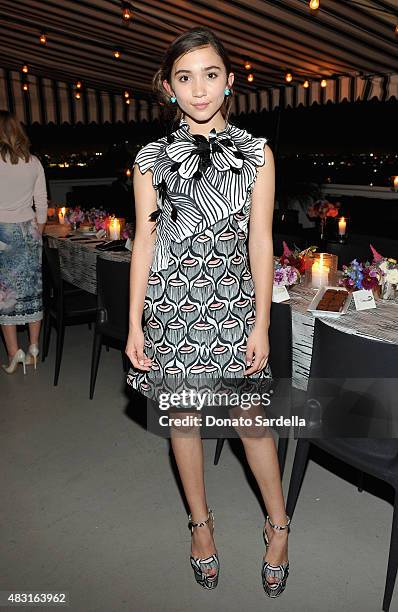 Actress Rowan Blanchard attends Teen Vogue x Simon BTSS Kick-off Dinner on August 5, 2015 in Los Angeles, California.