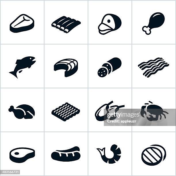black fleisch symbole - hühnchenunterschenkel stock-grafiken, -clipart, -cartoons und -symbole
