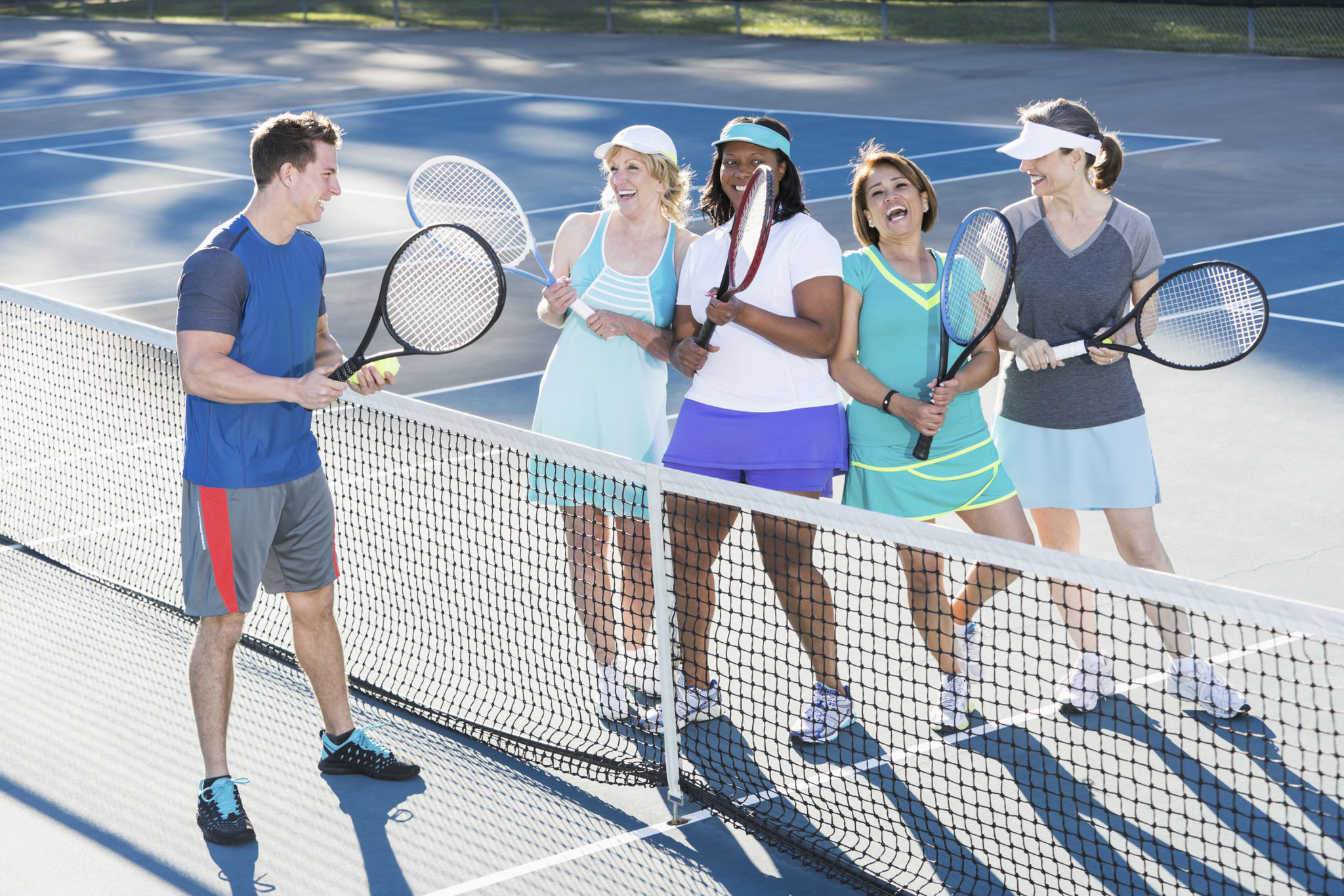 group tennis lesson