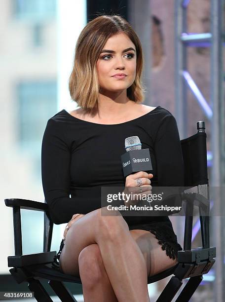 Actress and singer Lucy Hale speaks at AOL BUILD Speaker Series: "Pretty Little Liars" at AOL Studios In New York on August 6, 2015 in New York City.