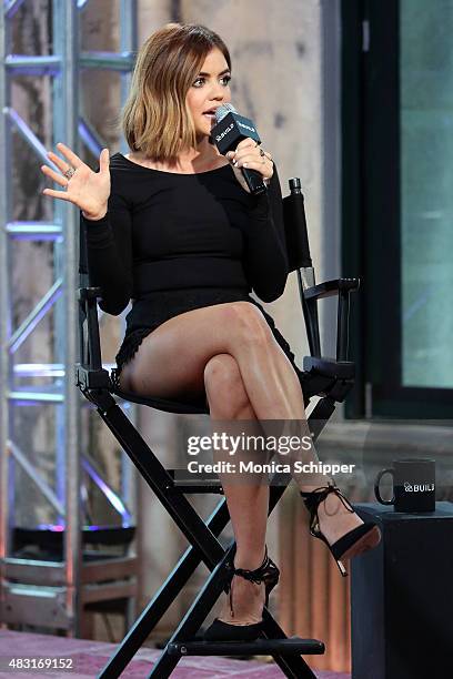 Actress and singer Lucy Hale speaks at AOL BUILD Speaker Series: "Pretty Little Liars" at AOL Studios In New York on August 6, 2015 in New York City.