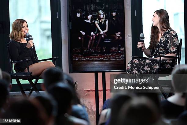 Actress and singer Lucy Hale speaks with Senior News Editor of Entertainment at The Huffington Post Leigh Blickley at AOL BUILD Speaker Series:...