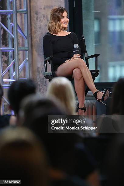 Actress and singer Lucy Hale speaks at AOL BUILD Speaker Series: "Pretty Little Liars" at AOL Studios In New York on August 6, 2015 in New York City.