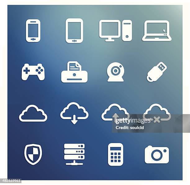 computer icons - printer security stock illustrations