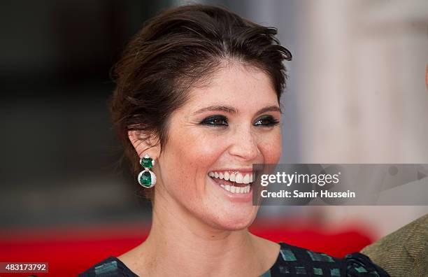 Gemma Arterton attends a UK Premiere of "Gemma Bovery" at Somerset House on August 6, 2015 in London, England.