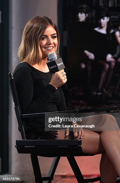 Lucy Hale attends AOL BUILD Speaker Series: "Pretty Little Liars" at AOL Studios In New York on August 6, 2015 in New York City.