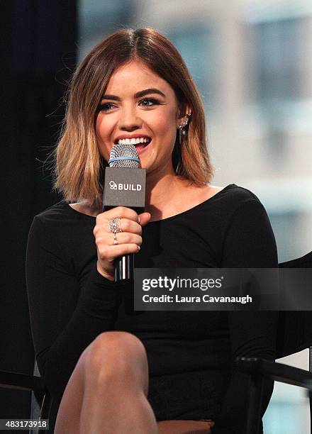 Lucy Hale attends AOL BUILD Speaker Series: "Pretty Little Liars" at AOL Studios In New York on August 6, 2015 in New York City.