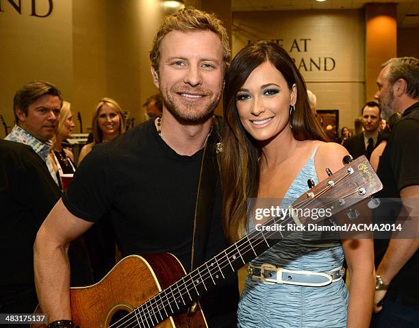 Musicians Dierks Bentley and Kacey Musgraves attend the 49th Annual Academy of Country Music Awards at the MGM Grand Garden Arena on April 6, 2014 in...