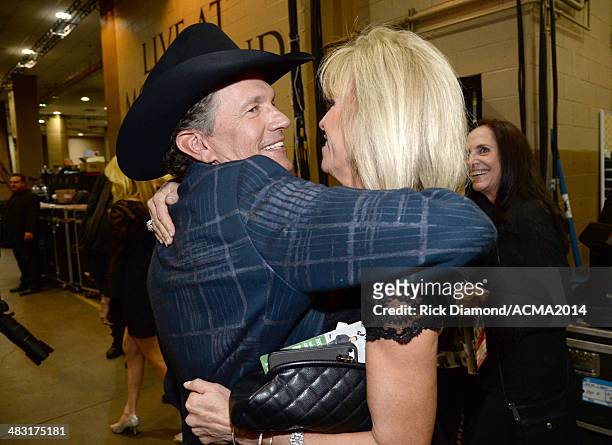 Singer George Strait and Norma Strait attend the 49th Annual Academy of Country Music Awards at the MGM Grand Garden Arena on April 6, 2014 in Las...