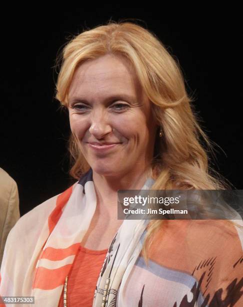 Actress Toni Collette attends the Broadway opening night of "The Realistic Joneses" at The Lyceum Theater on April 6, 2014 in New York City.