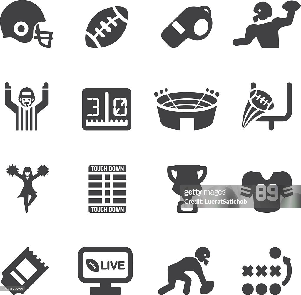 American Football Silhouette icons | EPS10