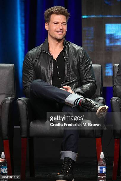 Actor Nick Zano speaks onstage during the 'Minority Report' panel discussion at the FOX portion of the 2015 Summer TCA Tour at The Beverly Hilton...