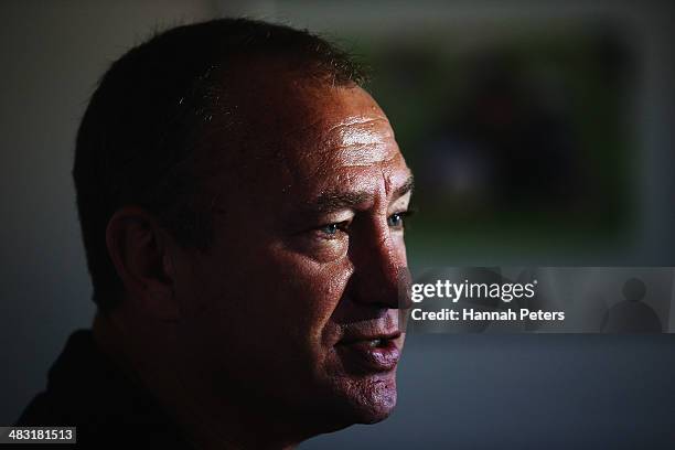 General manager of football operations, Dean Bell looks on following a New Zealand Warriors NRL media session announcing the resignation of Matt...