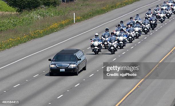 police memorial motorcade heading to comcast arena 6-6-13 - police parade stock pictures, royalty-free photos & images