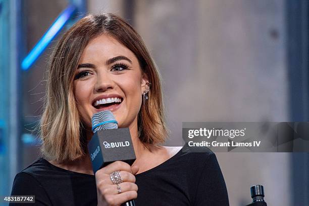 Lucy Hale attends the AOL BUILD Speaker Series: "Pretty Little Liars" at AOL Studios In New York on August 6, 2015 in New York City.