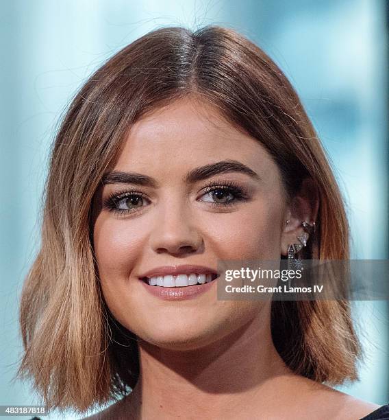 Lucy Hale attends the AOL BUILD Speaker Series: "Pretty Little Liars" at AOL Studios In New York on August 6, 2015 in New York City.