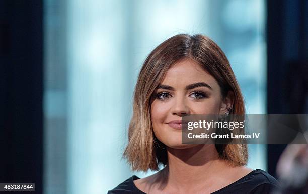 Lucy Hale attends the AOL BUILD Speaker Series: "Pretty Little Liars" at AOL Studios In New York on August 6, 2015 in New York City.