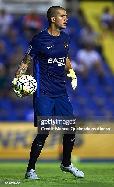 Ruben Martinez of Villarreal looks on during a Pre Season Friendly match between Levante UD and Villarreal CF at Ciutat de Valencia Stadium on August...