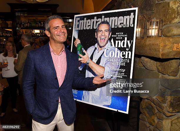 Andy Cohen attends Entertainment Weekly celebrates guest editor Andy Cohen at Locanda Verde on August 6, 2015 in New York City.