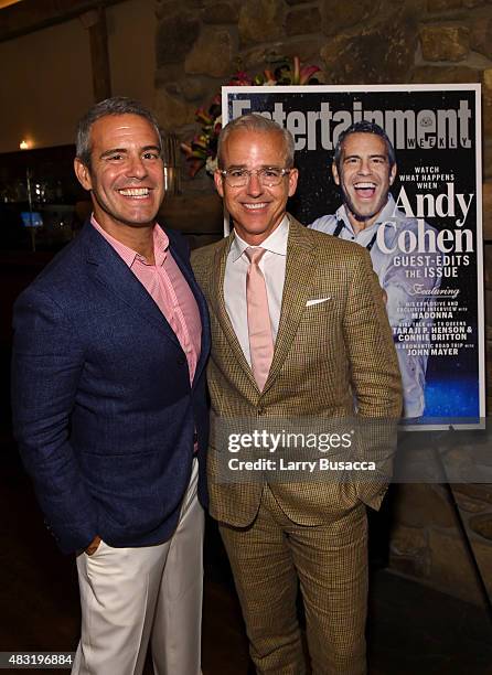 Andy Cohen and Editorial Director of People and Entertainment Weekly Jess Cagle attend Entertainment Weekly celebrates guest editor Andy Cohen at...