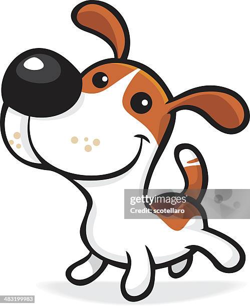 ilustraciones, imágenes clip art, dibujos animados e iconos de stock de cachorro - perro