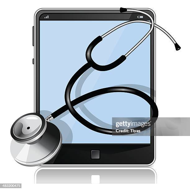 digital hospital - electronic medical record stock illustrations