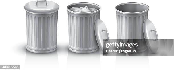 garbage bin - garbage can stock illustrations