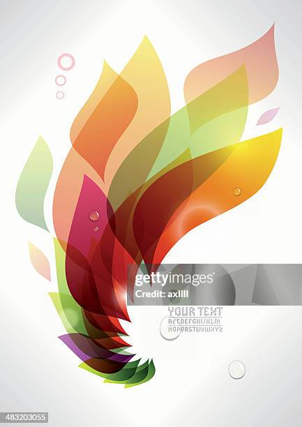 colored flame background - swirl stock illustrations