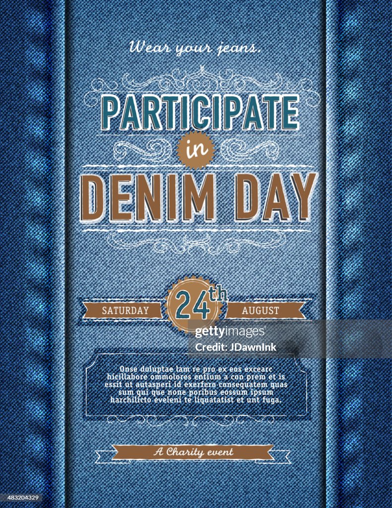 Denim Day participation poster design template