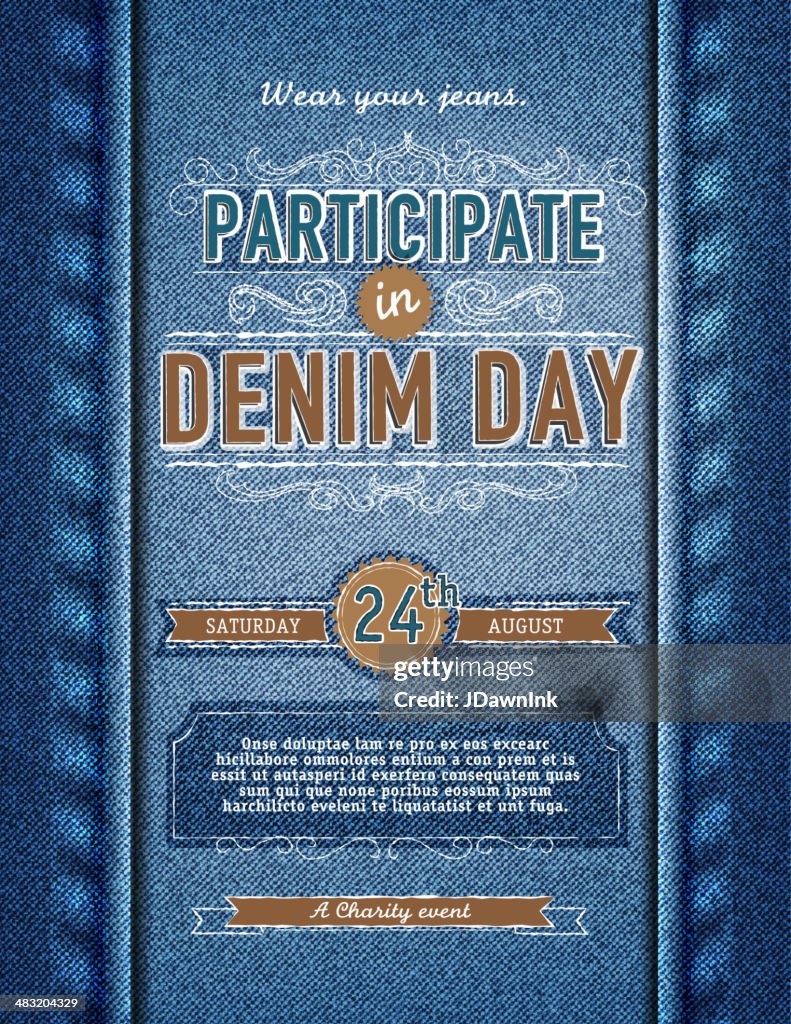 Denim Day Participation Poster Design Template High-Res Vector Graphic ...