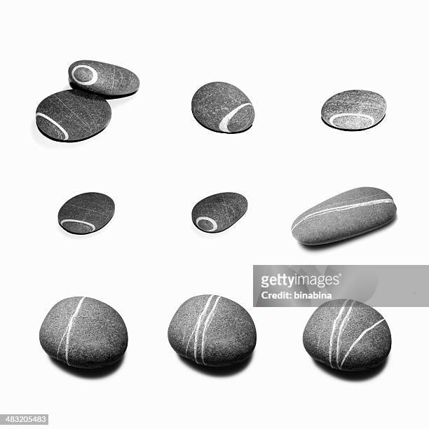 pebbles set - rock object stock pictures, royalty-free photos & images