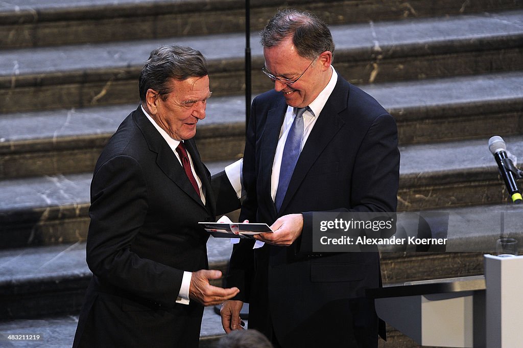 Gerhard Schroeder Celebrates 70th Birthday In Hanover