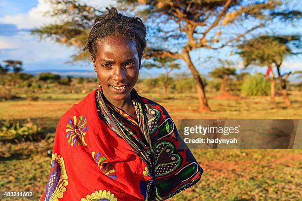 portrait of young girl from borana, ethiopia, africa - borana stock pictures, royalty-free photos & images