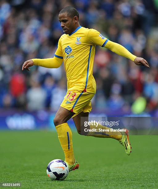 Jason Puncheon of Crystal Palace in action during the Barclays Premier League match between Cardiff City and Crystal Palace at Cardiff City Stadium...