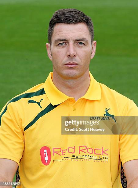Paul Franks of Nottingham during a photocall at Trent Bridge on April 4, 2014 in Nottingham, England.