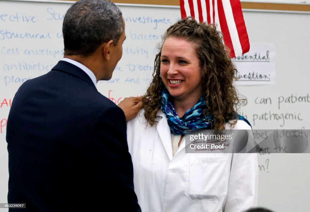 President Obama Speaks At Bladensburg High School In Maryland