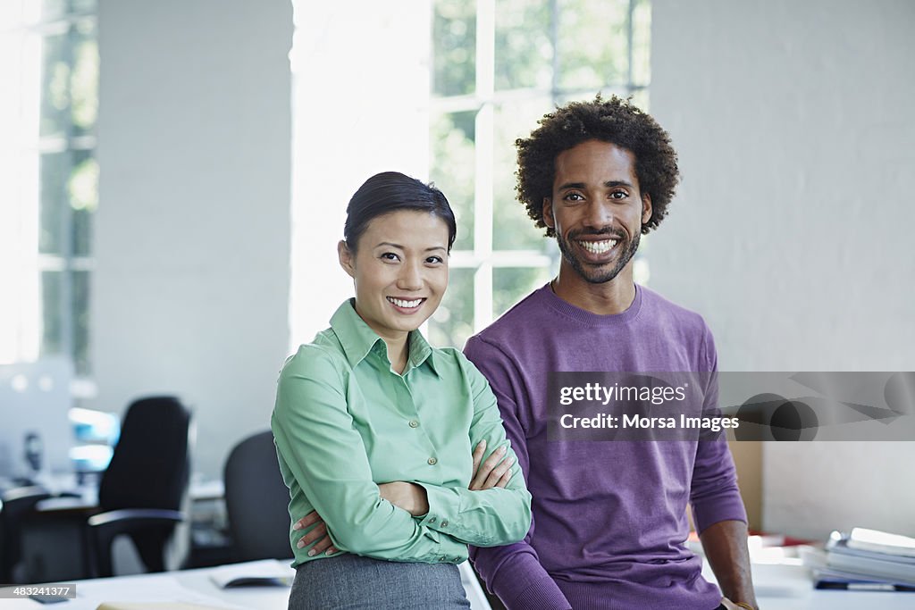 Portrait of work peers in their office