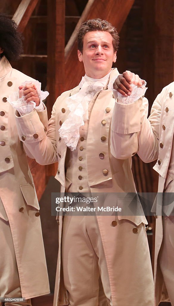 "Hamilton" Broadway Opening Night - Arrivals And Curtain Call