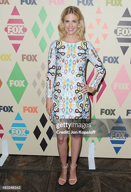 Actress January Jones arrives at the 2015 Summer TCA Tour FOX All-Star Party at Soho House on August 6, 2015 in West Hollywood, California.