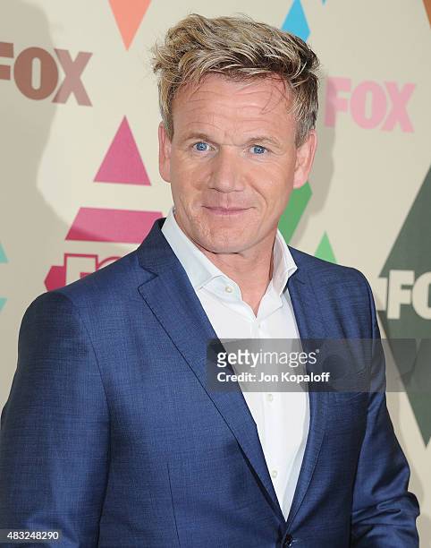 Gordon Ramsay arrives at the 2015 Summer TCA Tour FOX All-Star Party at Soho House on August 6, 2015 in West Hollywood, California.