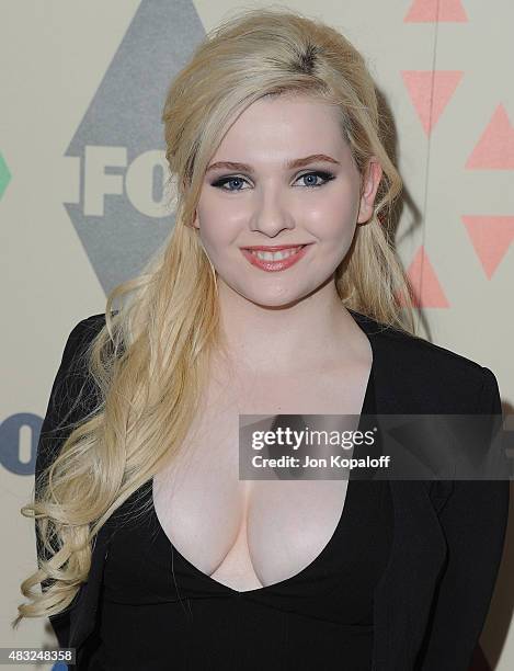 Actress Abigail Breslin arrives at the 2015 Summer TCA Tour FOX All-Star Party at Soho House on August 6, 2015 in West Hollywood, California.