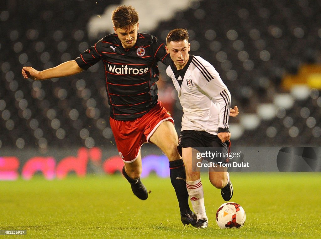 Fulham U18 v Reading U18 - FA Youth Cup Semi Final: Second Leg