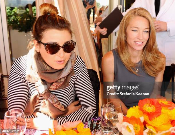 Stylist Jamie Schneider and model Elaine Irwin attend Vogue Lunch In Celebration Of The Etro Spring Collection Hosted By Sally Singer at Sunset Tower...