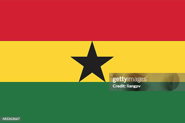 flag of ghana - west africa stock illustrations