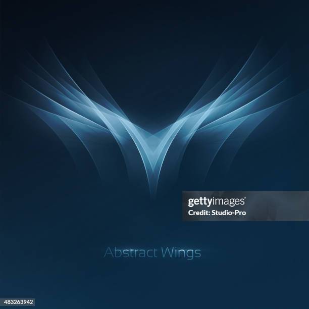 abstract wings - eagle wings stock illustrations