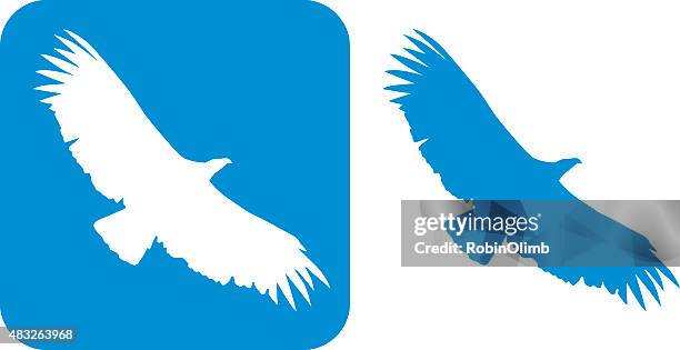 blue condor icon - endangered species stock illustrations