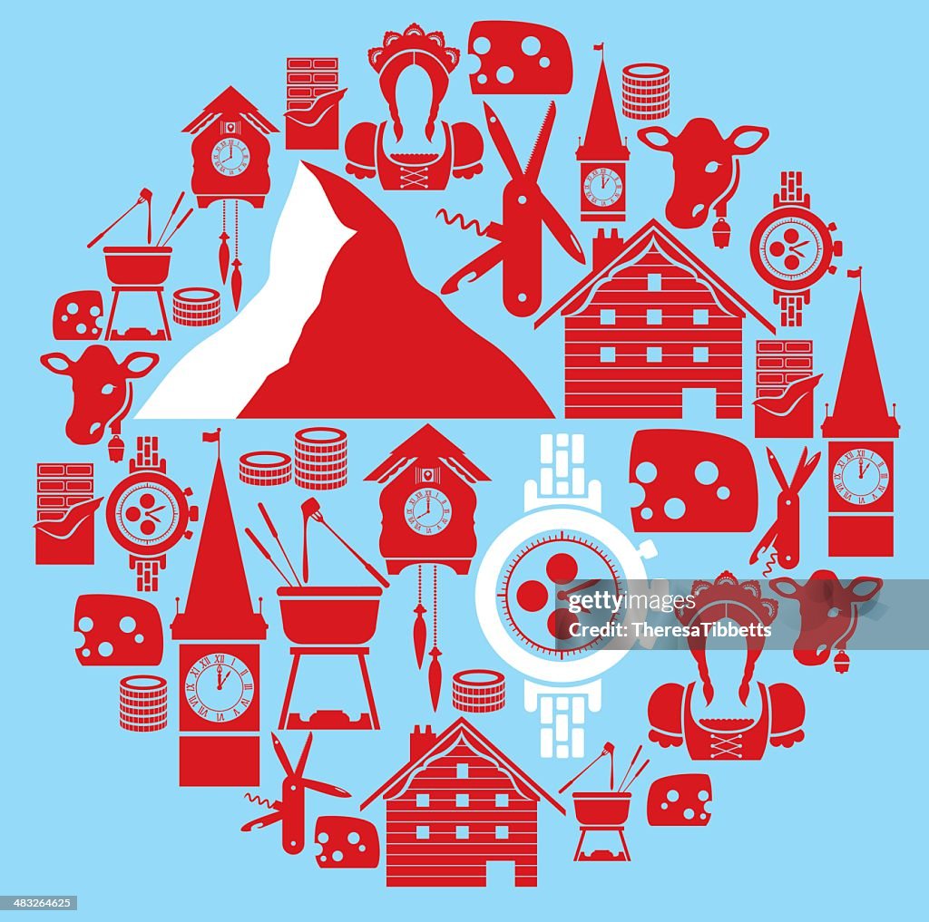 Schweizer Symbol Montage