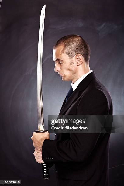 bodyguard - samurai sword stock pictures, royalty-free photos & images